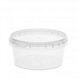 Банка с крышкой 500мл пластиковая под пресервы с контрольным замком, диаметр 122мм ВЗЛП, ШК5865, 1215КП