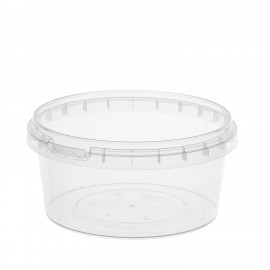 Банка с крышкой 500мл пластиковая под пресервы с контрольным замком, диаметр 122мм ВЗЛП, ШК5865, 1215КП