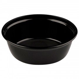 Контейнер одноразовый 530мл С КРЫШКОЙ круглый d152мм черный/прозрачный, ПП, ВЗЛП, ШК0815, 1264Ч