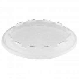 Контейнер одноразовый 530мл С КРЫШКОЙ круглый d152мм черный/прозрачный, ПП, ВЗЛП, ШК0815, 1264Ч