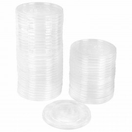 Крышка плоская для стакана d 90 мм, прозрачная, полипропилен, ВЗЛП, 3007П