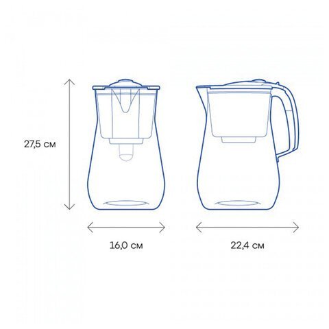 Кувшин-фильтр для очистки воды АКВАФОР "Прованс А5", 4,2 л, со сменной кассетой, белый, 519168