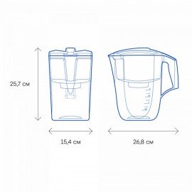 Кувшин-фильтр для очистки воды АКВАФОР "Гарри А5", 3,9 л, со сменной кассетой, красный, 501734