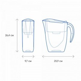 Кувшин-фильтр для очистки воды АКВАФОР "Реал В15", 2,9 л, со сменной кассетой, салатовый, 210156