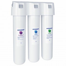 Фильтр для воды АКВАФОР "Кристалл А", для холодной воды, 3 ступени очистки, ресурс 6000 л, кран в комплекте, 205966