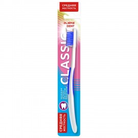 Зубная щетка средней жесткости (ассорти 4 цвета), LAIMA DENT "CLASSIC", xxxxxx, 609312