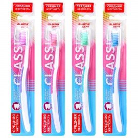 Зубная щетка средней жесткости (ассорти 4 цвета), LAIMA DENT "CLASSIC", xxxxxx, 609312