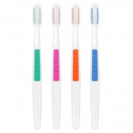 Зубная щетка средней жесткости, КОМПЛЕКТ 8 шт, LAIMA DENT "CLASSIC", 609314