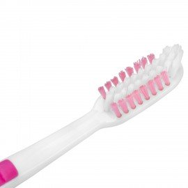 Зубная щетка жесткая, КОМПЛЕКТ 8 шт, LAIMA DENT "CLASSIC WHITENING", безопасное отбеливание, 609315