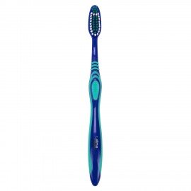 Зубная щетка средней жесткости, с чисткой языка, гибкая, КОМПЛЕКТ 2 шт, LAIMA DENT, 609322