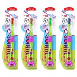 Зубная щетка детская, мягкая, LAIMA DENT "JUNIOR", 609324