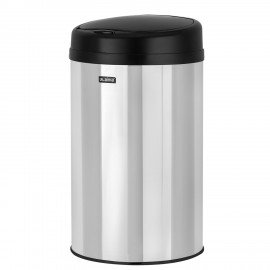Ведро для мусора СЕНСОРНОЕ 30л нержавеющая сталь, черная матовая крышка, питание от 4-х батареек AA (не входят в комплект), LAIMA, 609328