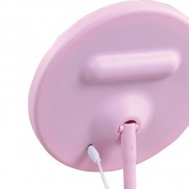 Зеркало настольное с LED подсветкой для макияжа, диаметр 17см, 3 режима свечения, аккумулятор 1200 mAh, цвет розовый, WBZ, 609331