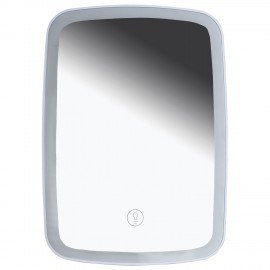 Зеркало настольное с LED подсветкой для макияжа, 24х17см, 3 режима свечения, аккумулятор 800 mAh, цвет белый, WBZ, 609333