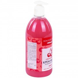 Мыло-крем жидкое 1 л, ЗОЛОТОЙ ИДЕАЛ "Спелая вишня", дозатор, 609428