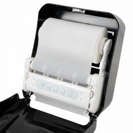 Диспенсер для полотенец в рулонах с автоотрезом листа EXTRA LAIMA PROFESSIONAL, (система H1), черный, ABS-пластик, 609476, 303053