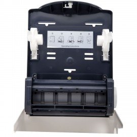 Диспенсер для полотенец в рулонах LAIMA PROFESSIONAL SUPER (H1), механический, ABS-пластик, белый, 609506