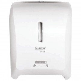 Диспенсер для полотенец в рулонах LAIMA PROFESSIONAL SUPER (H1), механический, ABS-пластик, белый, 609506