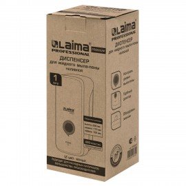 Дозатор для жидкого мыла-пены LAIMA PROFESSIONAL PREMIUM BLACK, НАЛИВНОЙ, 1 л, черный, ABS-пластик, 609520