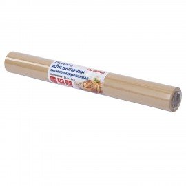 Бумага для выпечки силиконизированная, пергамент 38 см х 25 м, коричневый, LAIMA, CH, 609583