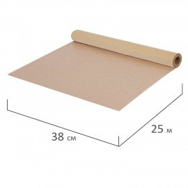 Бумага для выпечки силиконизированная, пергамент 38 см х 25 м, коричневый, LAIMA, CH, 609583