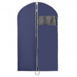 Чехол для одежды на молнии с ручками дорожный 60х100 см, синий, SHAMAANI, 609602