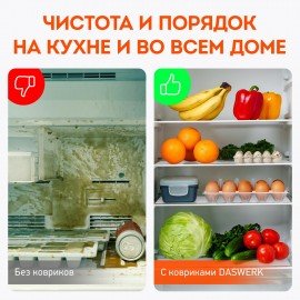 Коврики универсальные 6 шт., 30х45 см, для холодильника, полок, сервировки, прозрачный, DASWERK, 609604