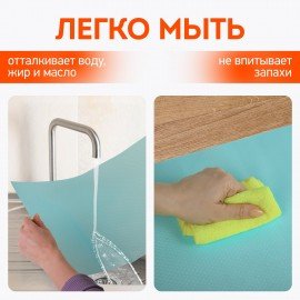 Коврики универсальные 6 шт., 30х45 см, для холодильника, полок, сервировки, бирюзовый, DASWERK, 609606