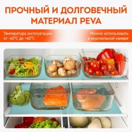 Коврики универсальные 6 шт., 30х45 см, для холодильника, полок, сервировки, бирюзовый, DASWERK, 609606