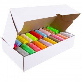 Нитки швейные 40/2 200 м, полиэстер, НАБОР 40 цветов, DEVELIA (Девелиа), 609628