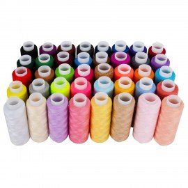 Нитки швейные 40/2 200 м, полиэстер, НАБОР 40 цветов, DEVELIA (Девелиа), 609628