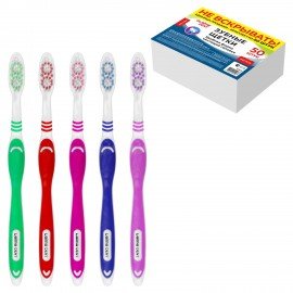 Зубная щетка жесткая, КОМПЛЕКТ 50шт, LAIMA DENT WHITENING, 609692