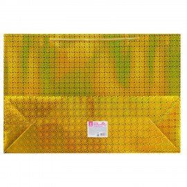 Пакет подарочный (1 шт.) 42x62x17см, 'BIG SIZE", голография, ассорти 3 цвета, ЗОЛОТАЯ, 609731