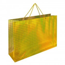 Пакет подарочный (1 шт.) 42x62x17см, 'BIG SIZE", голография, ассорти 3 цвета, ЗОЛОТАЯ, 609731
