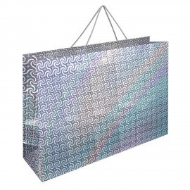 Пакет подарочный (1 шт.) 42x62x17см, 'BIG SIZE", голография, ассорти 3 цвета, ЗОЛОТАЯ, 609731