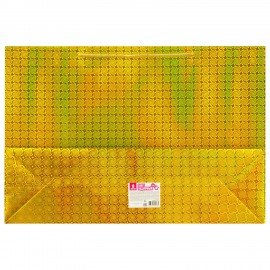 Пакет подарочный (1 шт.) 50x70x16см, "BIG SIZE", голография, ассорти 3 цвета, ЗОЛОТАЯ, 609732