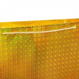 Пакет подарочный (1 шт.) 50x70x16см, "BIG SIZE", голография, ассорти 3 цвета, ЗОЛОТАЯ, 609732
