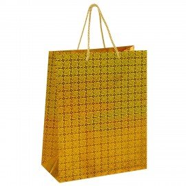 Пакет подарочный 32x26x13см (L) НАБОР 4шт, голография, ассорти 4 цвета, ЗОЛОТАЯ СКАЗК, 609734