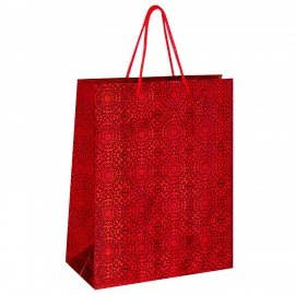 Пакет подарочный 32x26x13см (L) НАБОР 4шт, голография, ассорти 4 цвета, ЗОЛОТАЯ СКАЗК, 609734