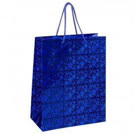 Пакет подарочный 32x26x13см (L) НАБОР 4шт, голография, ассорти 4 цвета, ЗОЛОТАЯ СКАЗК, 609734