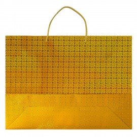 Пакет подарочный горизонтальный 33x45x13см (XL) НАБОР 3шт, голография, ассорти ЗОЛОТА, 609736