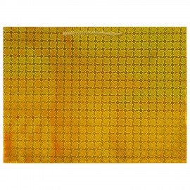 Пакет подарочный горизонтальный 33x45x13см (XL) НАБОР 3шт, голография, ассорти ЗОЛОТА, 609736