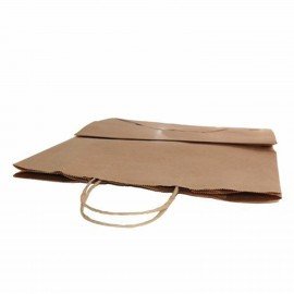 Крафт-пакет бумажный 26х15х35 см, крученые ручки, плотность 90 г/м2