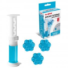 Диски гелевые для унитаза 44г LAIMA "Океан", 8 штук, 609796