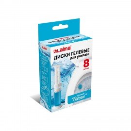 Диски гелевые для унитаза 44г LAIMA "Океан", 8 штук, 609796