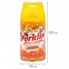 Сменный баллон 250мл PERKLIN "Райский десерт", для автоматических освежителей, универсальный, 609801
