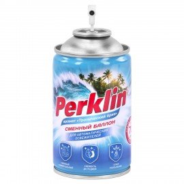 Сменный баллон 250мл PERKLIN "Тропический бриз", для автоматических освежителей, универсальный, 609802