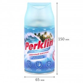 Сменный баллон 250мл PERKLIN "Тропический бриз", для автоматических освежителей, универсальный, 609802