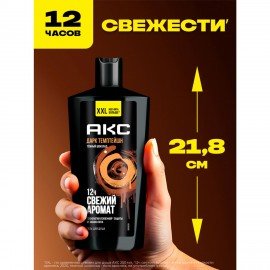 Гель для душа 610 мл, AXE "Dark temptation" (Черный шоколад), защита от запаха пота