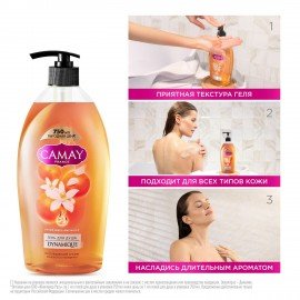 Гель для душа 750 мл, CAMAY "Розовый грейпфрут", для всех типов кожи, дозатор